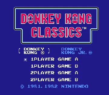 Donkey Kong - Original Edition (Europe) (Wii Virtual Console) (NTSC) screen shot title